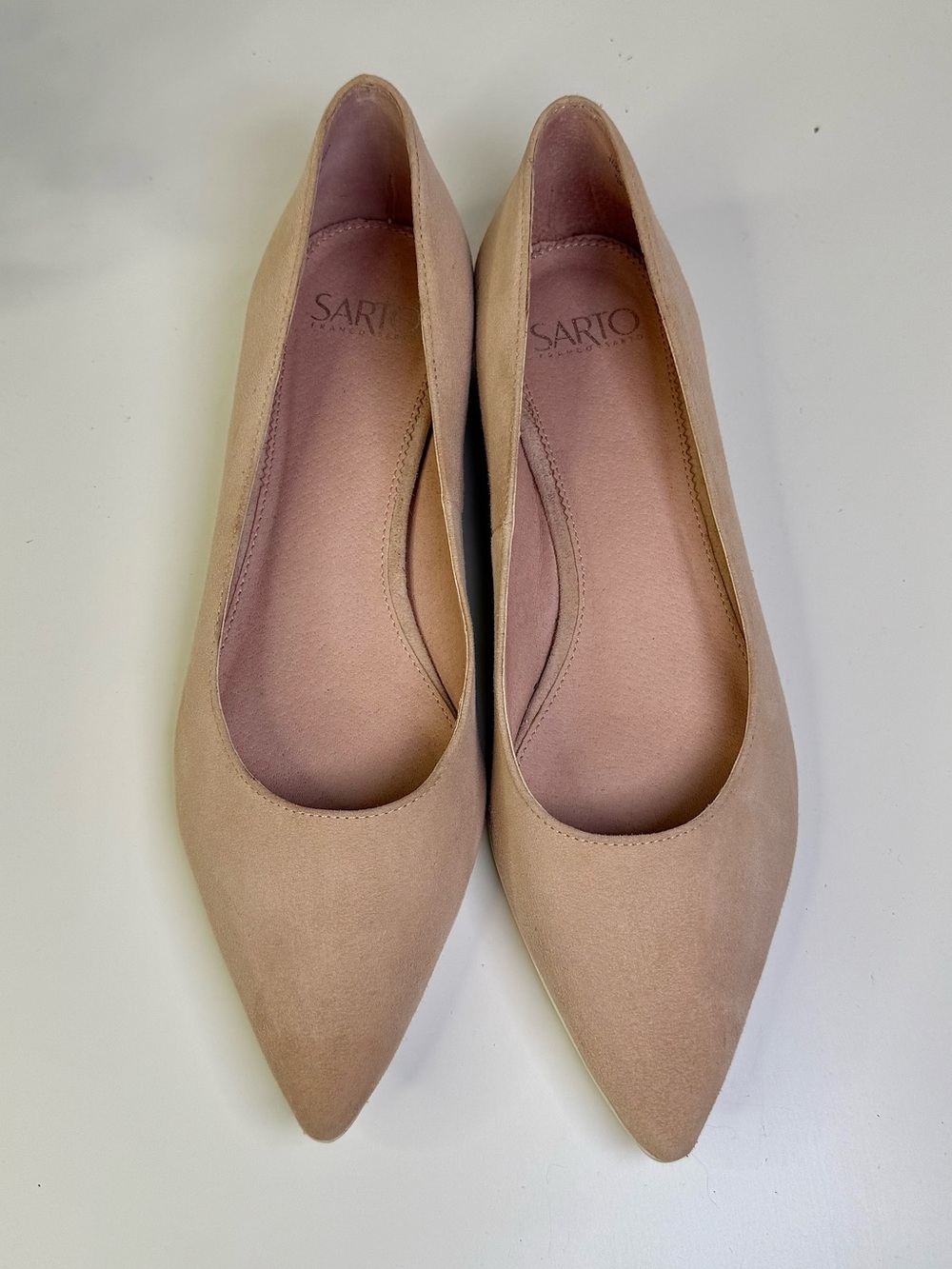 Sarto by Franco Sarto Adexie City Ballet Flats Blush Pink Suede Women's Size 10 - Picture 5 of 16